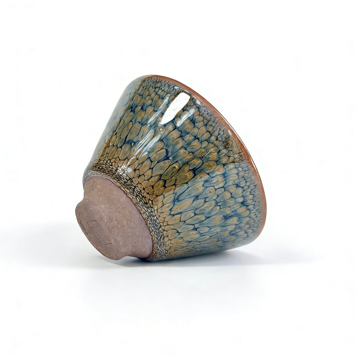 Peacock Glaze Tenmoku Cup