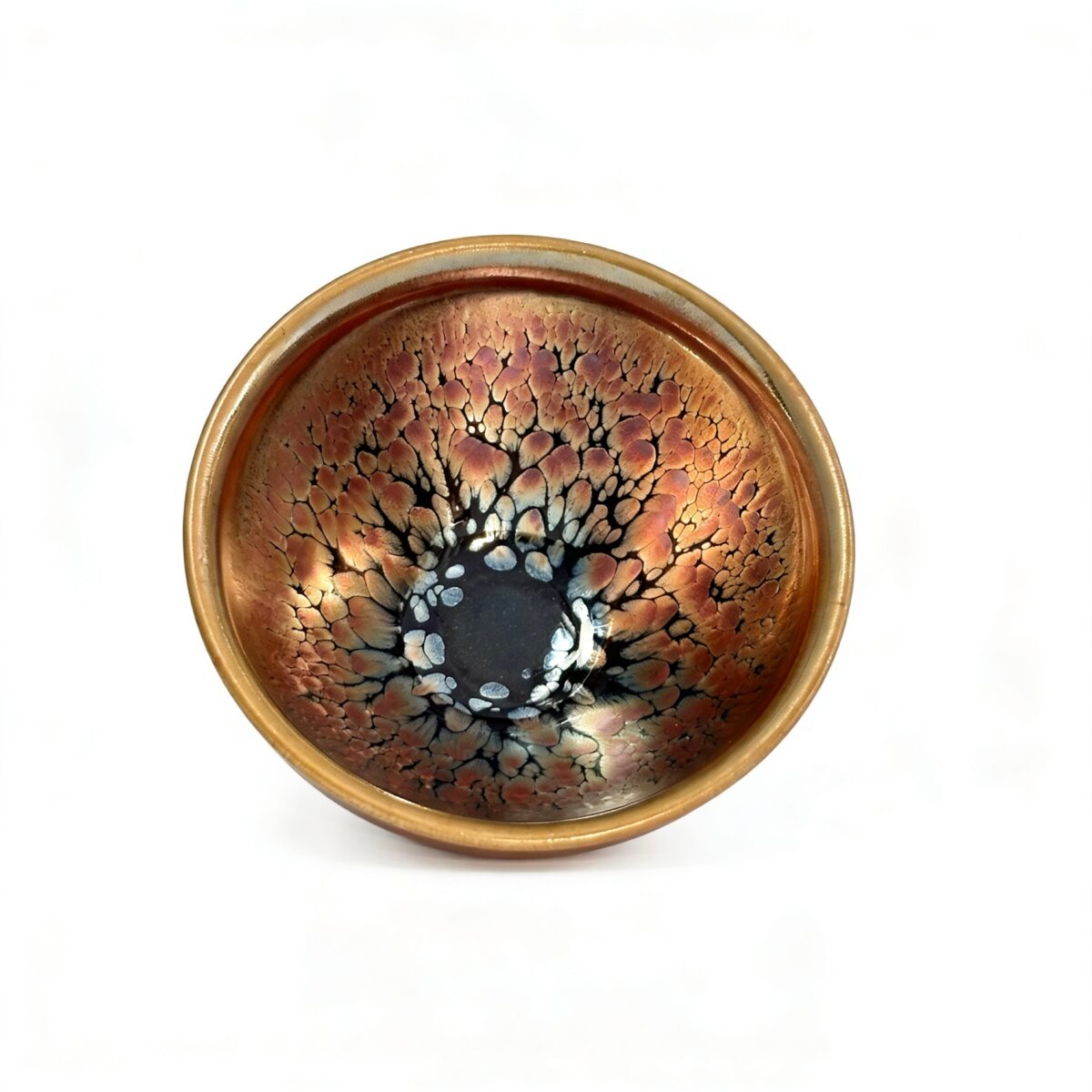 Iridescent Gold Oil Drop Cup