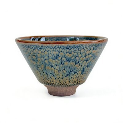 Peacock Glaze Tenmoku Cup