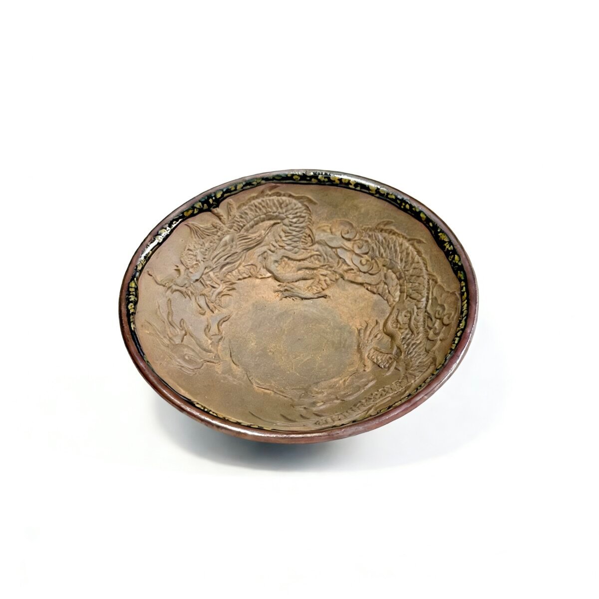 Two-Dragon Relief Tenmoku Cup